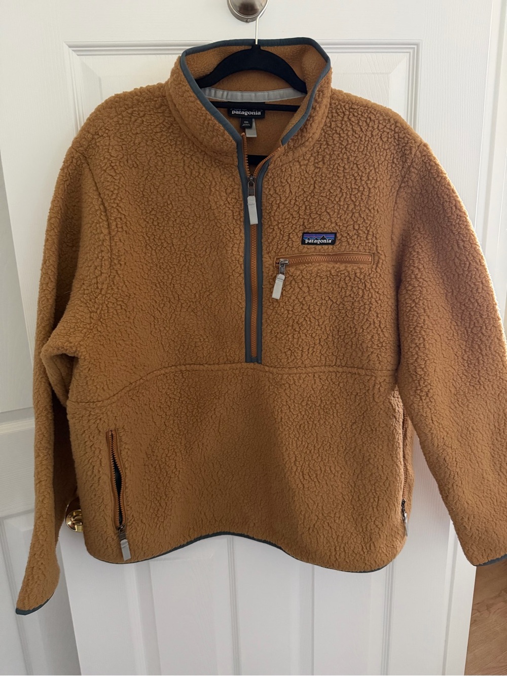 Men's Patagonia Retro Pile Marsupial Fleece Tan Color Size XXL